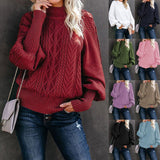 New Style Medium Neck Sweater Women's Loose Long Sleeve Knitting - Nioor