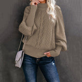 New Style Medium Neck Sweater Women's Loose Long Sleeve Knitting - Nioor