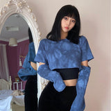 New Tie Dyed Women's Short Bottoming Shirt - Nioor