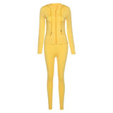 New Women's Clothing Autumn Cardigan Hooded Slim Fit Sports And Leisure Suit - Nioor