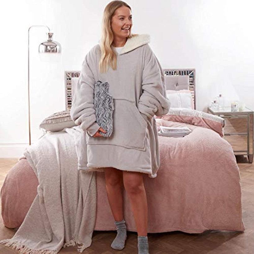 New Women's Flannel Blanket Warm Pajamas Hooded - Nioor