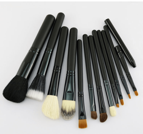 Niya supply 12 makeup sweep set cylinder set brush PU storage makeup tube beauty makeup hair brush eyebrow pencil - Nioor