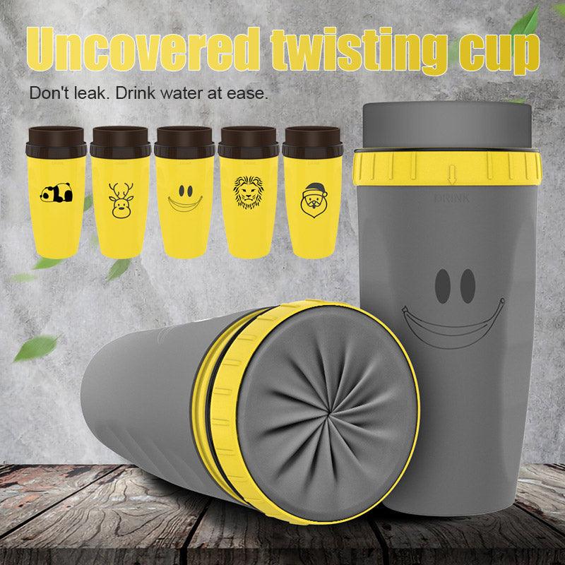 No Cover Twist Cup Travel Portable Cup Double Insulation Tumbler Straw Sippy Water Bottles Portable For Children Adults - Nioor