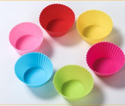 Nonstick Reusable Silicone Cupcake Liners Baking Cups 12 Pieces - Nioor