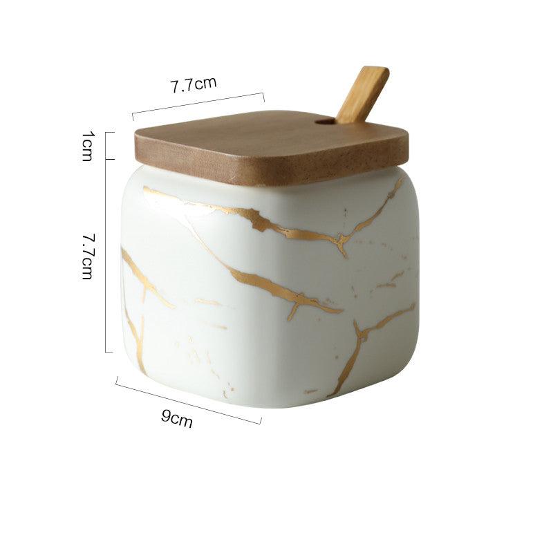 Nordic Gold Marble Jar Set - Nioor