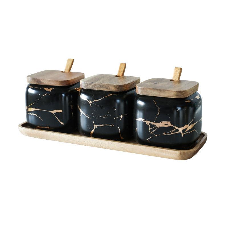 Nordic Gold Marble Jar Set - Nioor