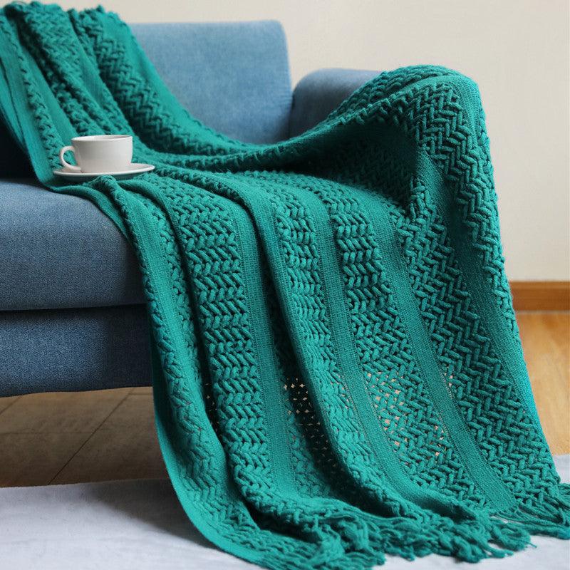 Nordic Sofa Blanket Knitting Homestay Hotel Bed Flag - Nioor