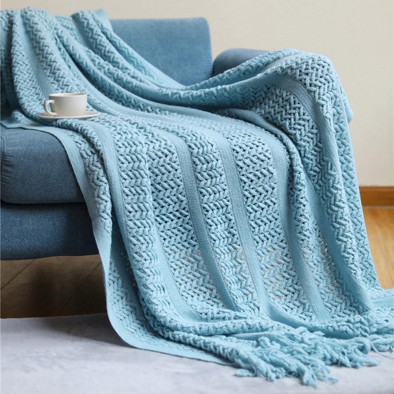 Nordic Sofa Blanket Knitting Homestay Hotel Bed Flag - Nioor