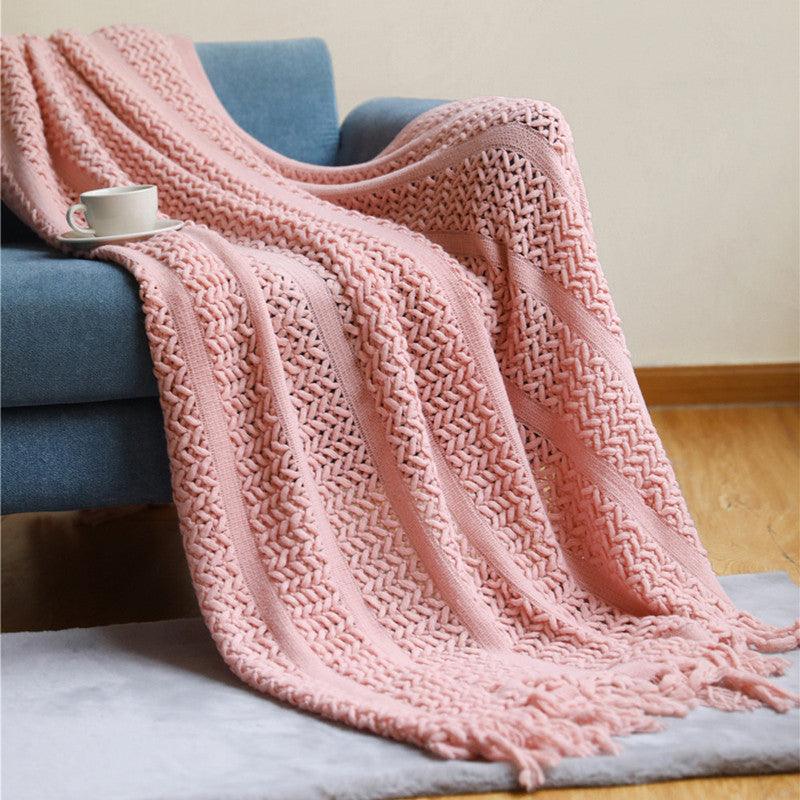 Nordic Sofa Blanket Knitting Homestay Hotel Bed Flag - Nioor