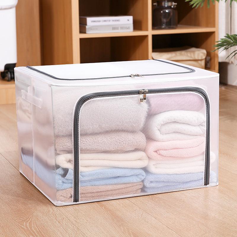 Nylon Mesh Storage Box Steel Frame Breathable Clothes Folding Storage Box Large Quilt Moving Storage Box Waterproof - Nioor