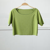 Off-shoulder Knitted Bottoming Shirt Women's Top - Nioor