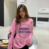 Off-the-shoulder Design New Autumn Long Sleeve T-shirt - Nioor