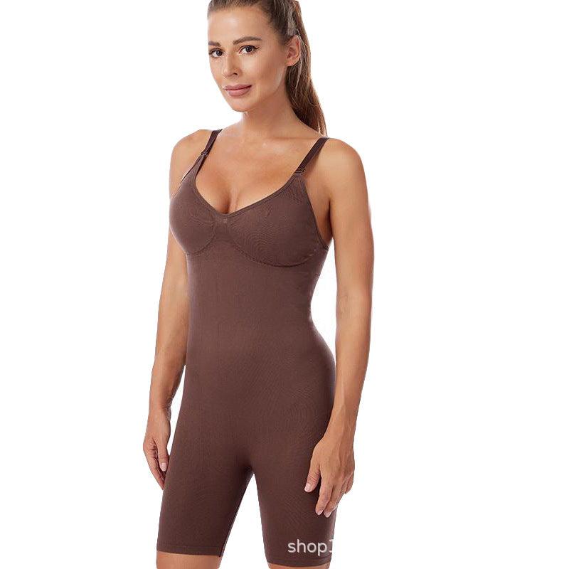 One-piece Shapewear Belly Lift Buttocks Flat Pants Open Crotch Post-partum Slimming Clothes Breast Support Sling Corset - Nioor