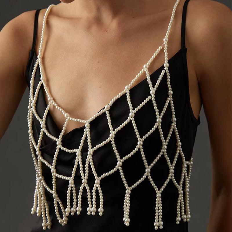 Outdoor All-matching European And American Pearls Camisole - Nioor