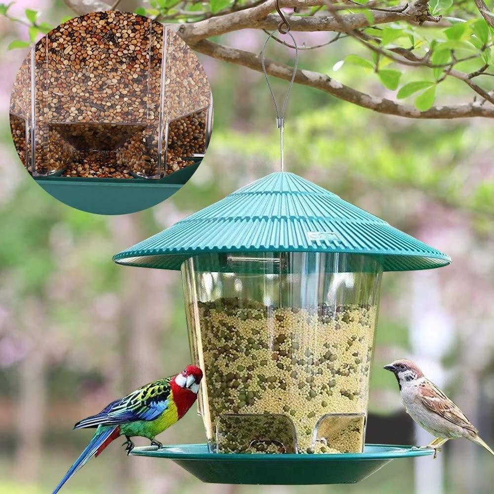 Outdoor Garden Hanging Transparent Bird Feeder - Nioor