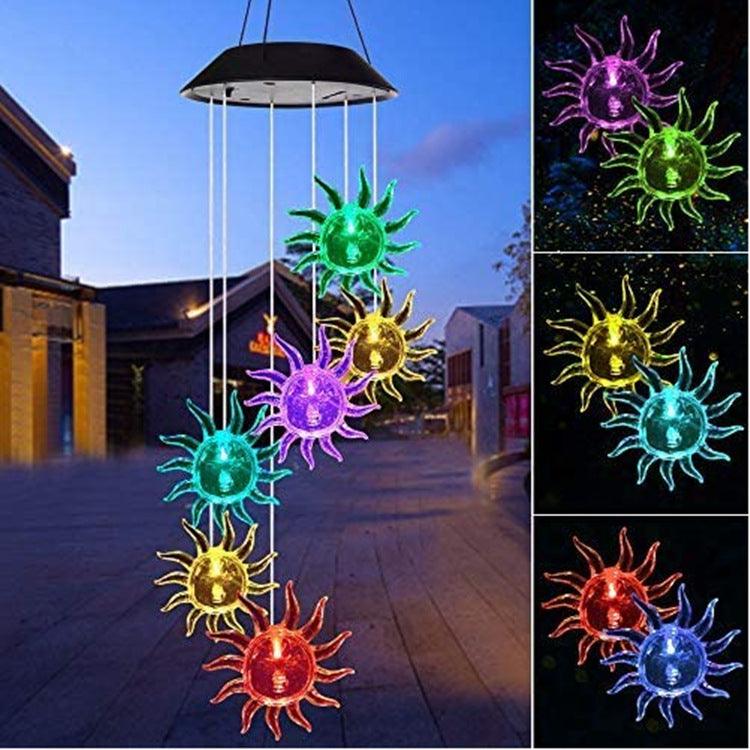 Outdoor Solar Wind Chime Lamp Hummingbird Butterfly Ball Wind Chime Garden Decoration - Nioor