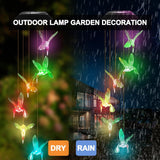 Outdoor Solar Wind Chime Lamp Hummingbird Butterfly Ball Wind Chime Garden Decoration - Nioor