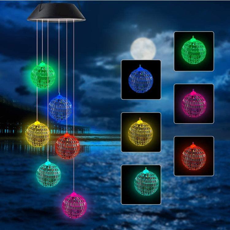 Outdoor Solar Wind Chime Lamp Hummingbird Butterfly Ball Wind Chime Garden Decoration - Nioor