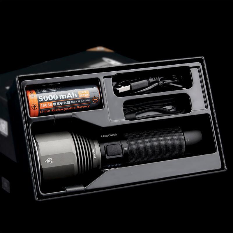 Outdoor Strong Light Flashlight 2000 Lumens Rechargeable Super Bright Flashlight - Nioor