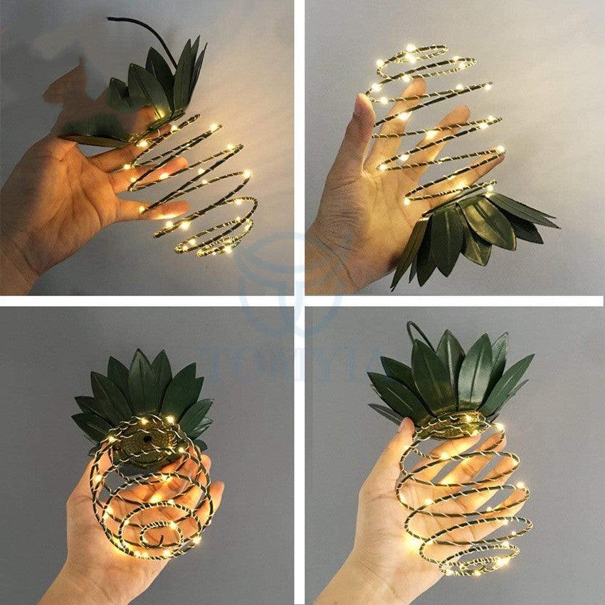 Outdoor Waterproof Garden Pineapple Solar Lights Path Lights Hanging Fairy Lights Solar Led Warm Fairy String Decor - Nioor