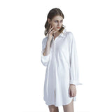 Pajamas Women's Nightdress Women Loose Plus Size Shirt Collar Cardigan Model Comfortable Homewear - Nioor