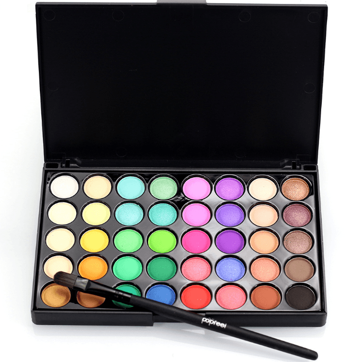 Palette Matte Eyeshadow Pallete Glitter Powder Eye Shadow Earth Shadow Brush Set - Nioor