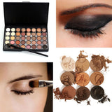 Palette Matte Eyeshadow Pallete Glitter Powder Eye Shadow Earth Shadow Brush Set - Nioor