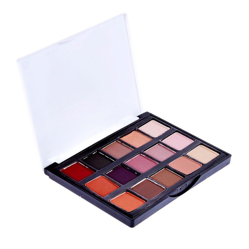 Palette Matte Eyeshadow Pallete Glitter Powder Eye Shadow Earth Shadow Brush Set - Nioor