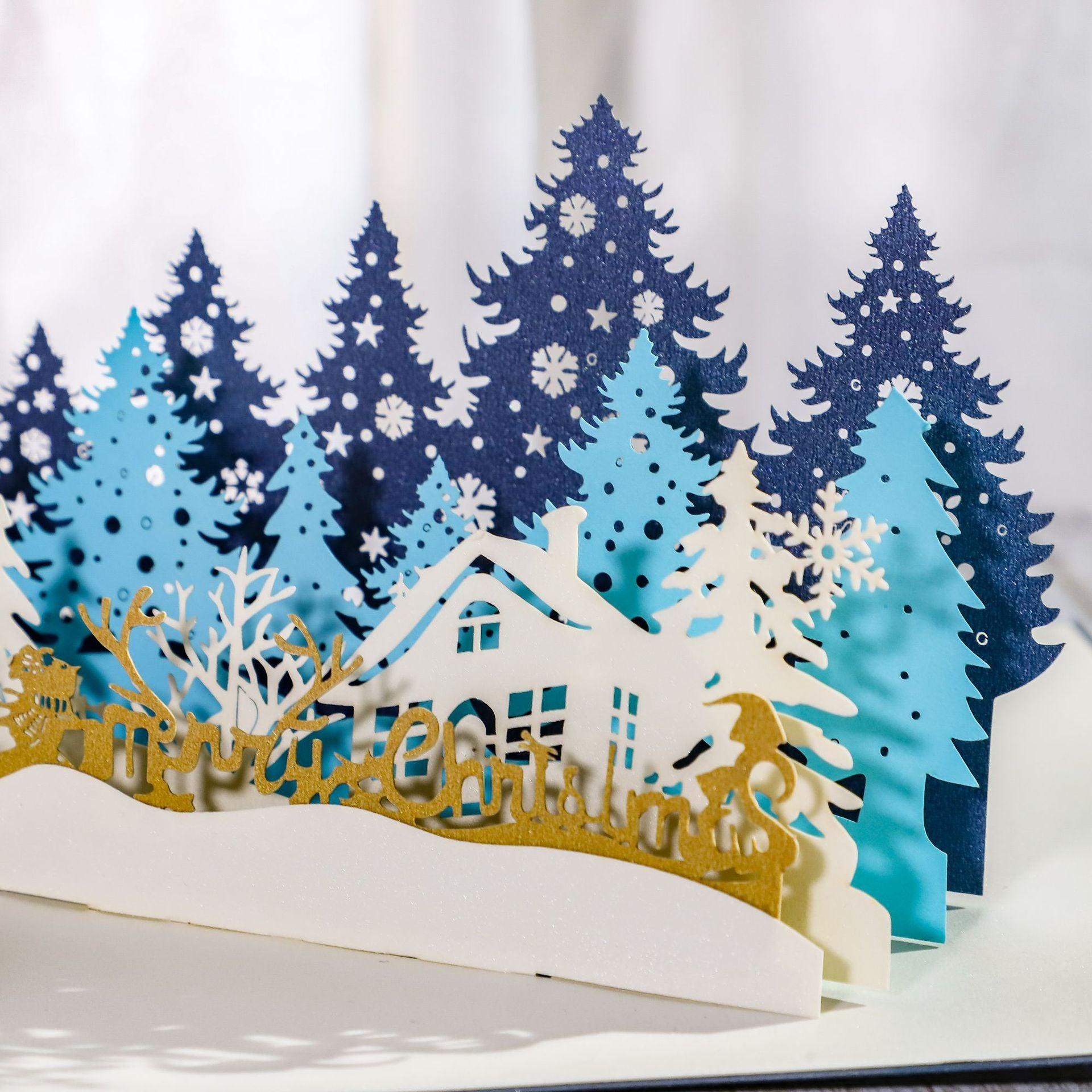 Paper sculpture Christmas card - Nioor