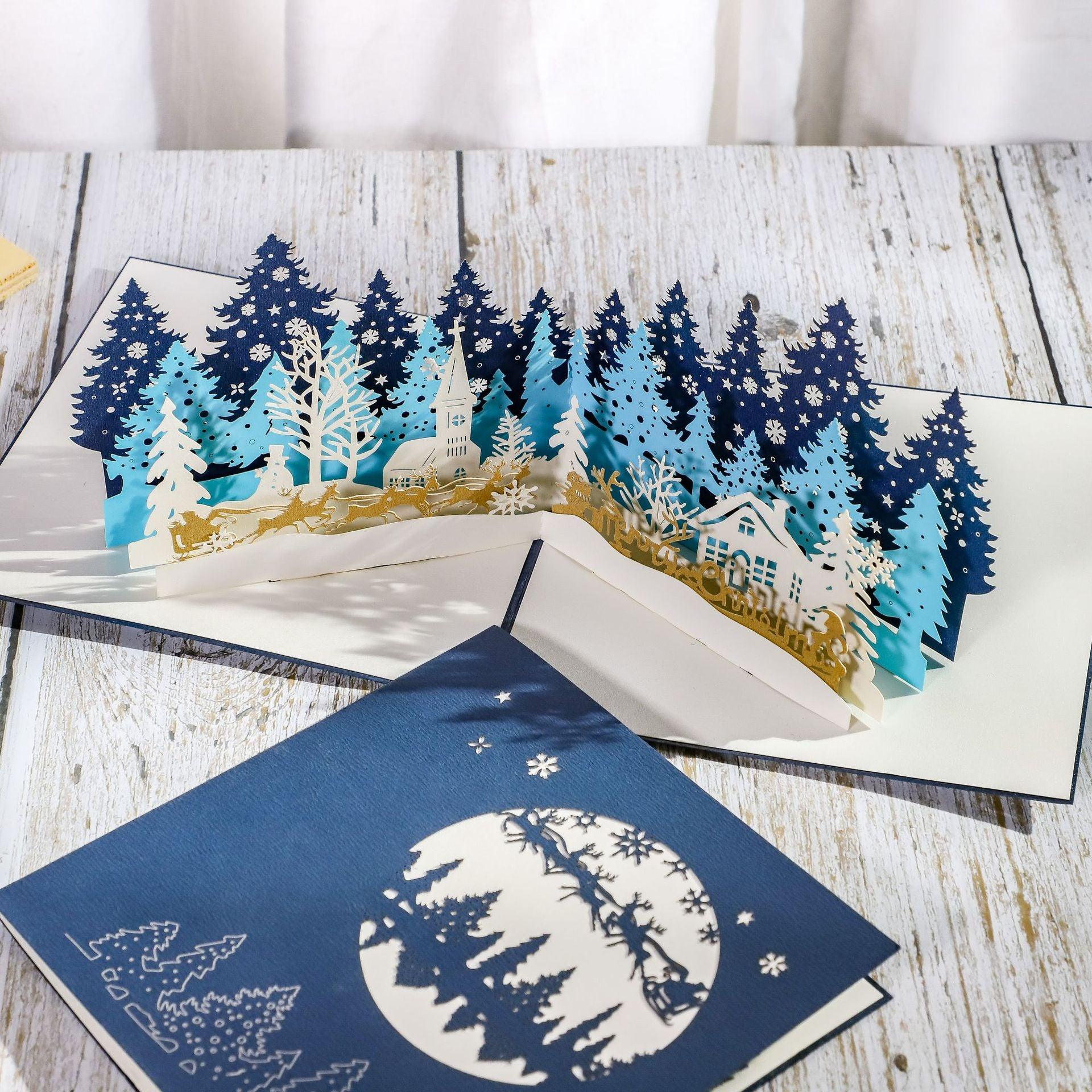 Paper sculpture Christmas card - Nioor