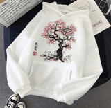 Peach Tree Autumn And Winter Polyester Hooded Sweater - Nioor