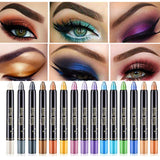 Pearlescent Silkworm Eyeshadow Pen Lasting Waterproof And Not Blooming Shiny Pearlescent Gel Pen 15 Color Eye Shadow Pen - Nioor