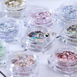 Pentagram colorful sequins glitter colorful shell paper - Nioor