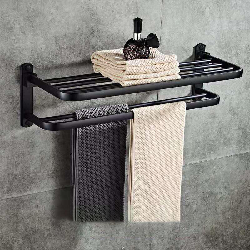 Perforated Space Aluminum Bathroom Folding Shelf Bathroom - Nioor