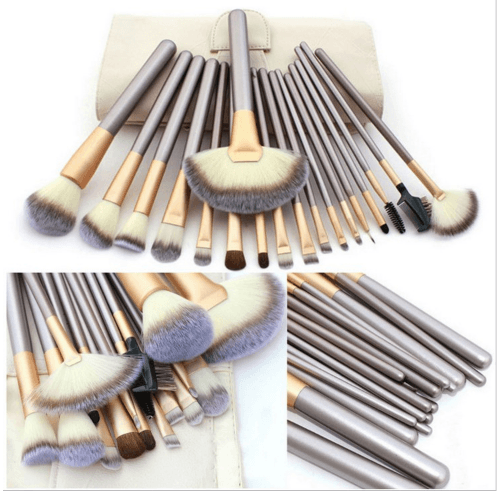 Persian Make-up Brush Suit Rice White Make Up Brush, Champagne Color Brush Handle Make-up Brush Without - Nioor