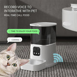 Pet Automatic Feeder Large Capacity Smart Voice Recorder APP Control Timer Feeding Cat Dog Food Dispenser With WiFi Pet Bowl - Nioor