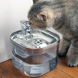 Pet Cat Dog Stainless Steel Automatic Circulation Water Dispenser Intelligent Fountain Pets Accessories - Nioor