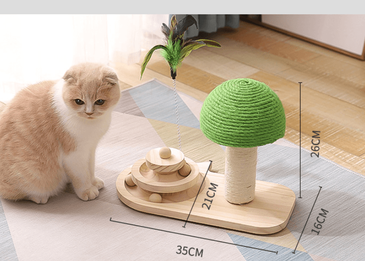 Pet Cat Tree Toys Cat Scratch Post Pet Furniture Scratching Post Cats Claw Scratcher Double Sisal Balls Cat Accessories - Nioor