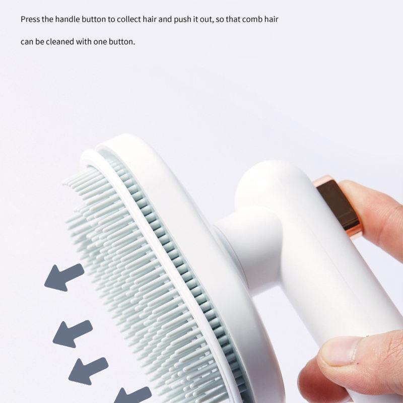 Pet Comb Cat Dog To Remove Floating Hair Pet Hair Brush Hair Removal Artifact Pet Grooming Brush Supplies Self Cleaning Comb Pet Products - Nioor