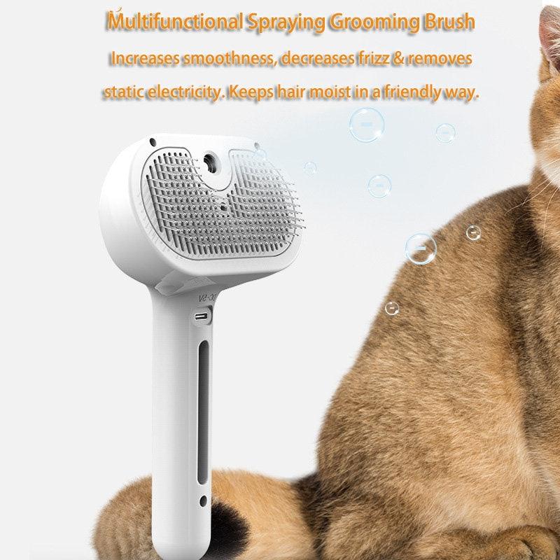 Pet Comb Self Cleaning Pets Hair Remover Brush For Dogs Grooming Tools Dematting Comb Built-in Mist Humidifier Pet Products - Nioor