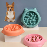 Pet Dog Cat Slow Feeder Bowls Anti Choking Slow Feeder Dish Bowl Home Dog Eating Plate Anti Gulping Bowl Supplies - Nioor