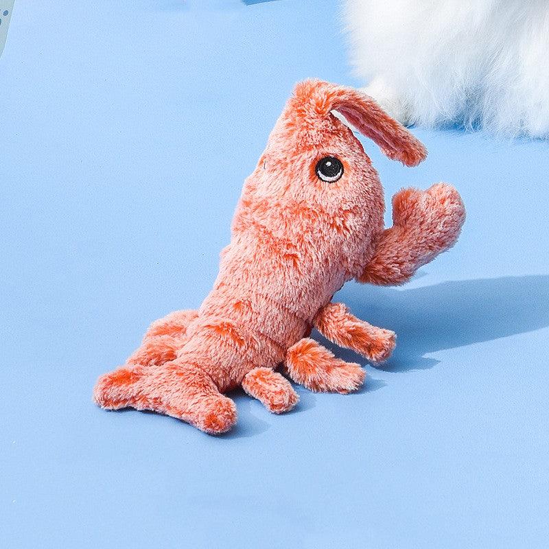 Pet Toys Electric Jumping Shrimp USB Charging Simulation Lobster Funny Cat Plush Pets Toy - Nioor