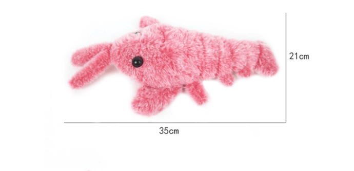 Pet Toys Electric Jumping Shrimp USB Charging Simulation Lobster Funny Cat Plush Pets Toy - Nioor