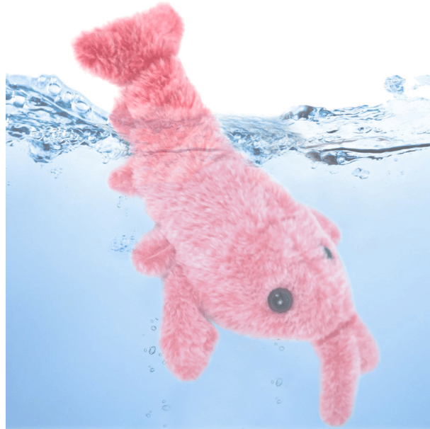 Pet Toys Electric Jumping Shrimp USB Charging Simulation Lobster Funny Cat Plush Pets Toy - Nioor