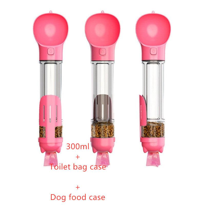 Pet Water Bottle Feeder Bowl Garbage Bag Storage Portable Pet Outdoor Travel 3 In 1 Dog Water Bottle - Nioor