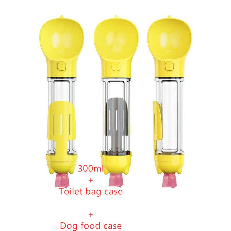 Pet Water Bottle Feeder Bowl Garbage Bag Storage Portable Pet Outdoor Travel 3 In 1 Dog Water Bottle - Nioor