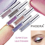 PHOERA Magnificent Metals Glitter and Glow Liquid Eyeshadow 12 Colors - Nioor