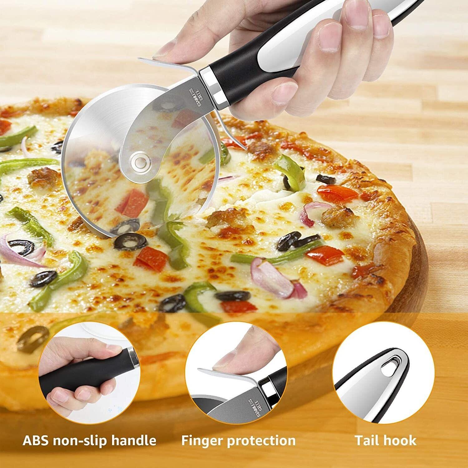 Pizza Cutter Wheel Kitchen Pizza Slicer Cutting Tool Stainless Steel Easy To Cut - Nioor