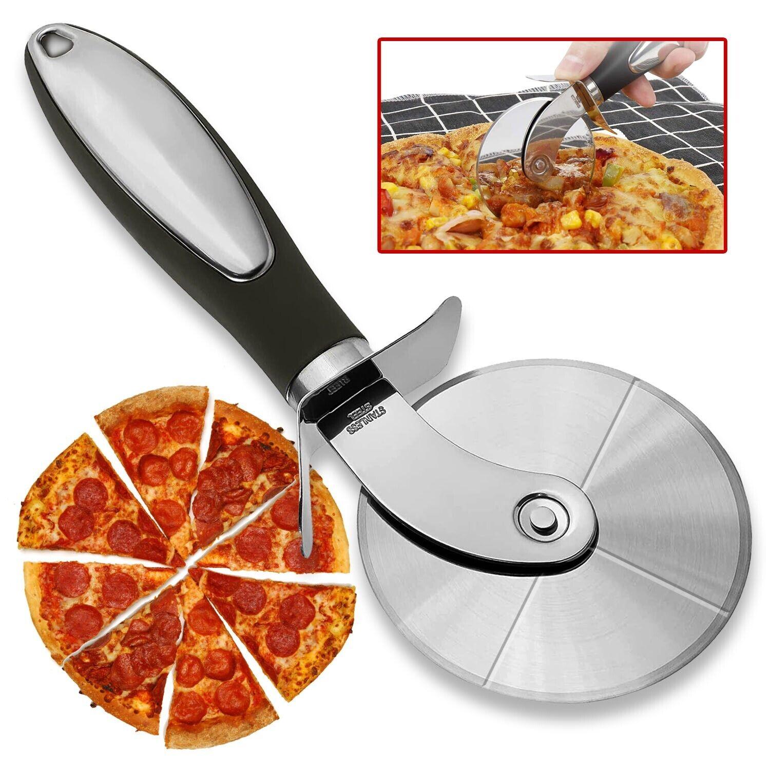 Pizza Cutter Wheel Kitchen Pizza Slicer Cutting Tool Stainless Steel Easy To Cut - Nioor