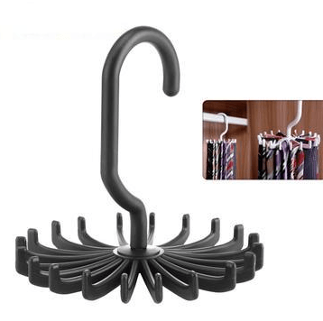 Plastic Portable Tie Rack For Closets Rotating Ties Hook Holder Belt Scarves Hanger For Men Women Clothing Organizer - Nioor